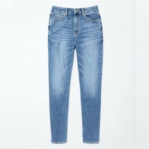 American Eagle Curvy Mom Original Blue Denim Stretchy High Rise Jean Sz 10US